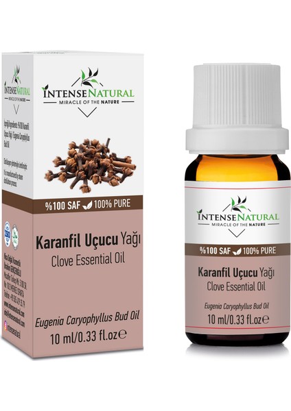 Intense Natural Karanfil Uçucu Yağı 10 ml %100 Saf ve Doğal Clove Bud Essential Oil