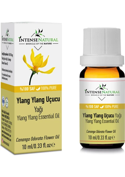 Intense Natural Ylang Ylang Uçucu Yağı 10 ml %100 Saf ve Doğal Ylang Ylang Essential Oil