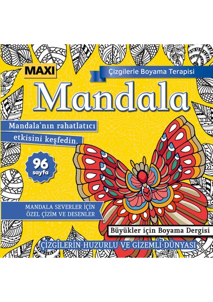 Mandala Çizgilerle Boyama Terapisi 2. Sayı - 2024