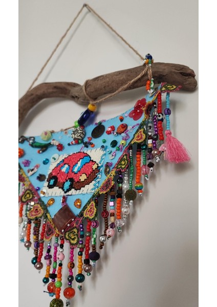 Duvar / Kapı / Balkon Süsü - Keçe Üzerine İğne Oyası / Dantel / Kanaviçe ve Boncuk Işlemesi / Nazarlık / Araba Detaylı Maşallah 28x29