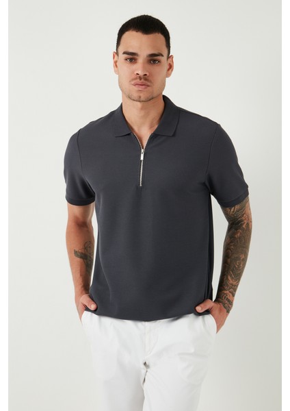 Pamuklu Regular Fit Fermuarlı Polo Yaka T Shirt Erkek Polo Yaka T Shirt 5902434 modelleri