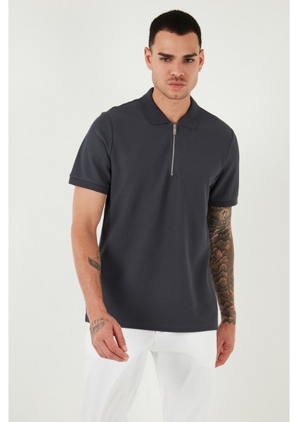 Pamuklu Regular Fit Fermuarlı Polo Yaka T Shirt Erkek Polo Yaka T Shirt 5902434 fırsatları