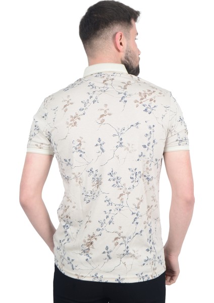 Cengiz Inler Sarmaşık Desenli Erkek Polo Yaka T-Shirt modelleri