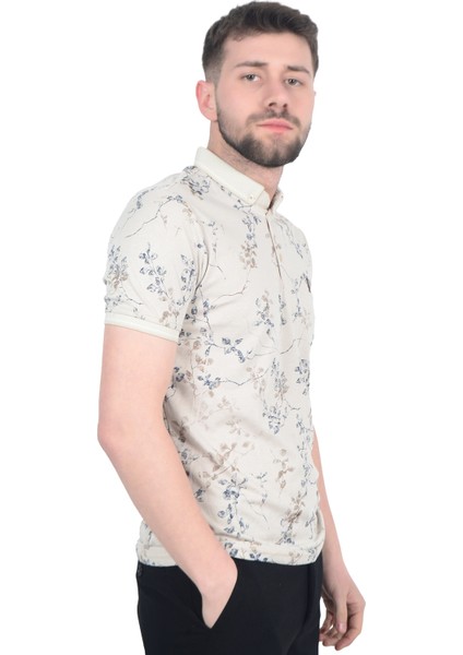 Cengiz Inler Sarmaşık Desenli Erkek Polo Yaka T-Shirt fırsatları