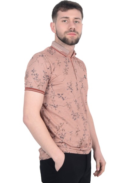 Cengiz Inler Sarmaşık Desenli Erkek Polo Yaka T-Shirt fırsatları