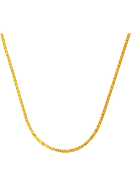 Örgü 14 Ayar Sarı Altın Zincir 45 Cm.