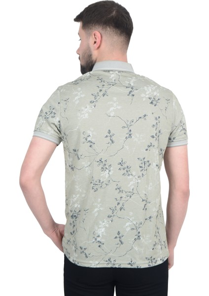 Cengiz Inler Sarmaşık Desenli Erkek Polo Yaka T-Shirt modelleri