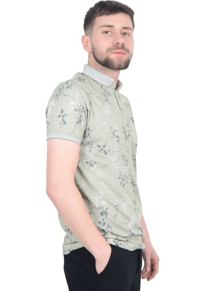 Cengiz Inler Sarmaşık Desenli Erkek Polo Yaka T-Shirt fırsatları