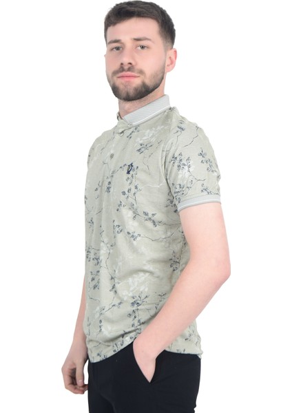 Cengiz Inler Sarmaşık Desenli Erkek Polo Yaka T-Shirt indirimleri