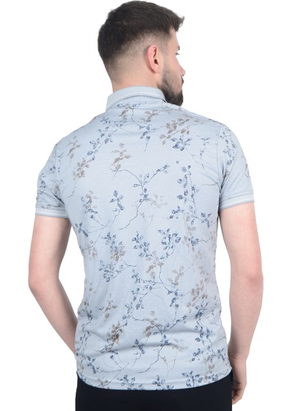 Cengiz Inler Sarmaşık Desenli Erkek Polo Yaka T-Shirt modelleri