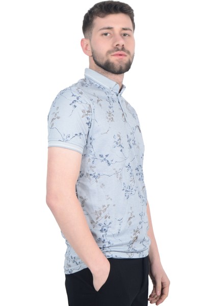 Cengiz Inler Sarmaşık Desenli Erkek Polo Yaka T-Shirt fırsatları