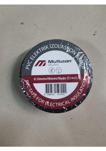 Vişneoğlu Elektrik Mutlusan Siyah Izole Bant 10 Lu Paket
