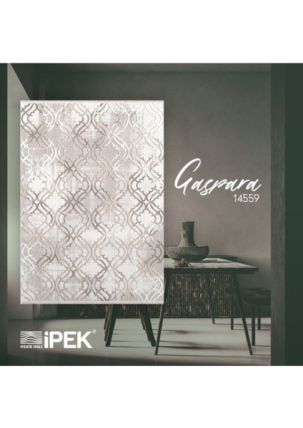 Ipek Mekik Halı Gaspara Gri Bej Çizgi Desen Halı fiyatları