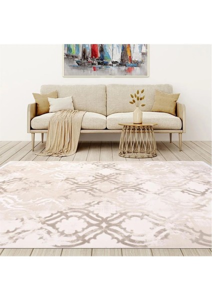 Ipek Mekik Halı Gaspara Gri Bej Çizgi Desen Halı modelleri