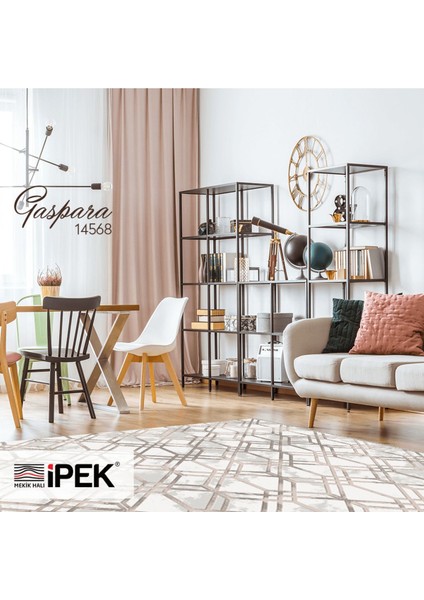 Ipek Mekik Halı Gaspara Gri Krem Çizgi Desenli Halı fiyatları