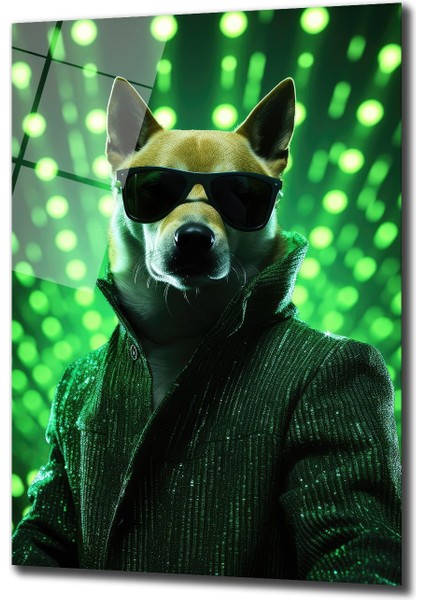 Matri̇x Dogecoi̇n,doge, Dekorati̇f Di̇key Cam Tablo fiyatları