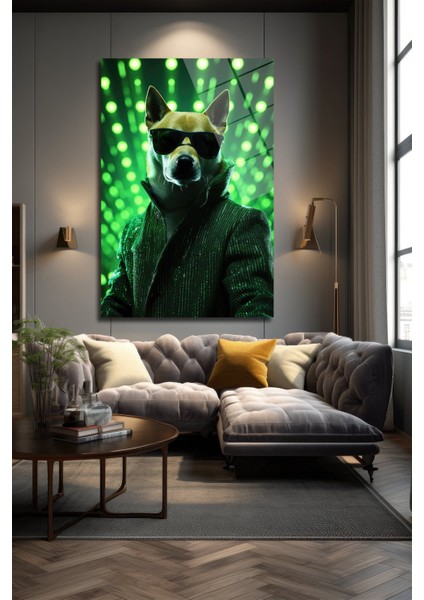 Matri̇x Dogecoi̇n,doge, Dekorati̇f Di̇key Cam Tablo modelleri