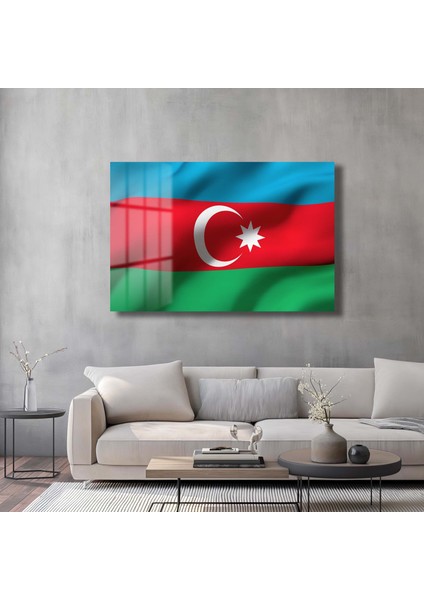 Azerbaycan Bayraği Yatay Cam Tablo fırsatları