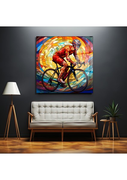 Bisiklet Vitray Kare Cam Tablo fırsatları