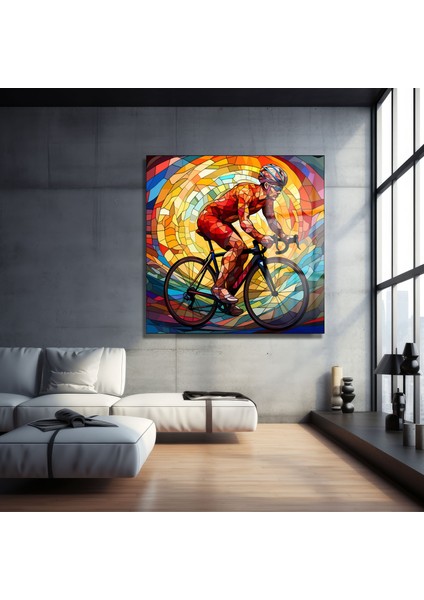 Bisiklet Vitray Kare Cam Tablo indirimleri