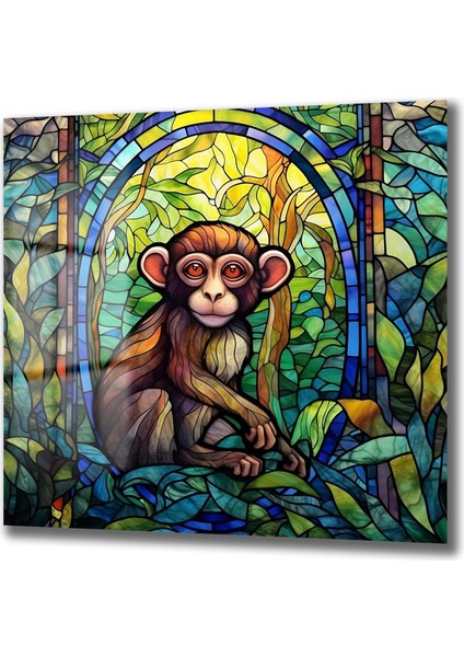 Vitray Maymun Kare Cam Tablo fiyatları