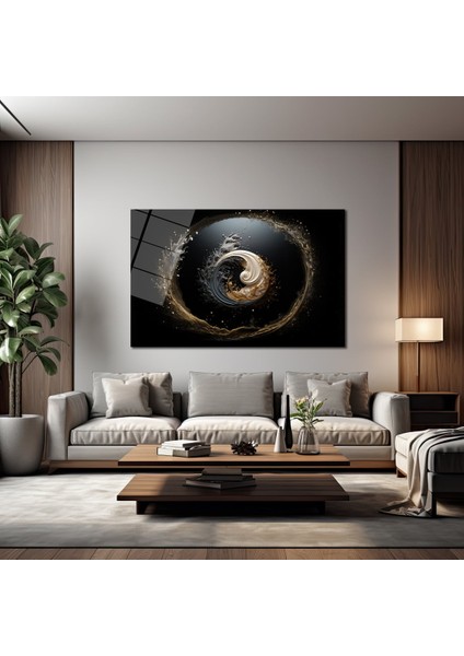 Splash Art Dekorati̇f Yatay Cam Tablo, Ev, Ofi̇s Dekorasyon modelleri