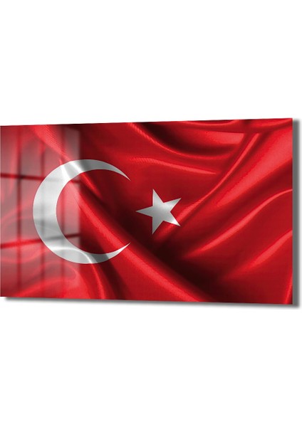Türk Bayraği 1 Yatay Cam Tablo indirimleri