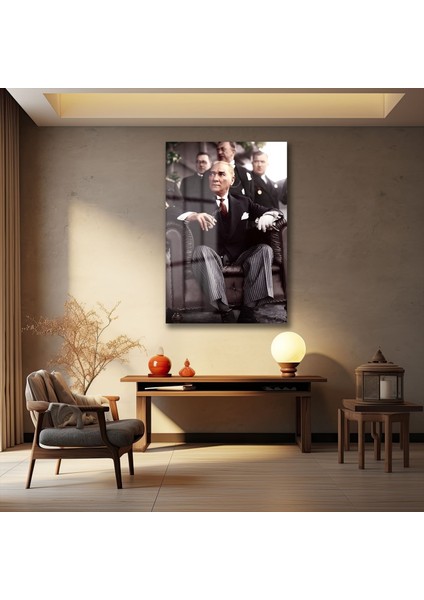Atatürk Dekorati̇f Di̇key Cam Tablo indirimleri