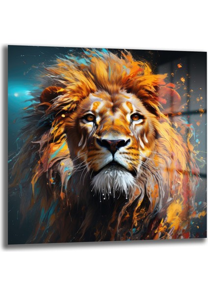 Aslan Kare Cam Tablo