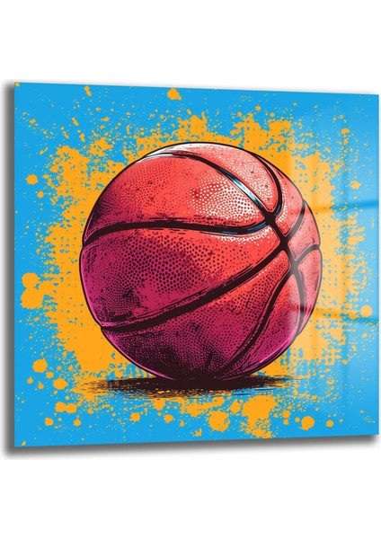 Basketbol Topu Kare Cam Tablo