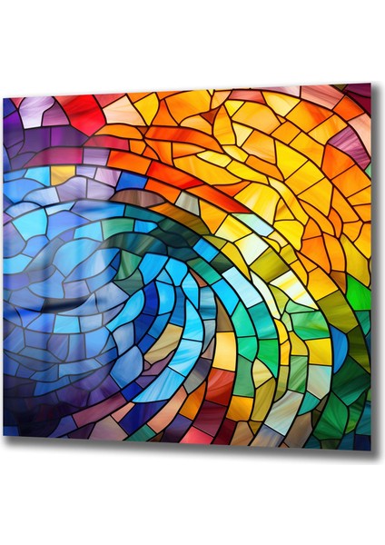 Vitray Dalga Kare Cam Tablo fiyatları