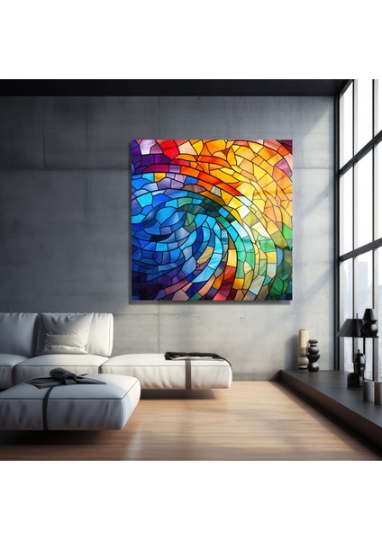 Vitray Dalga Kare Cam Tablo indirimleri