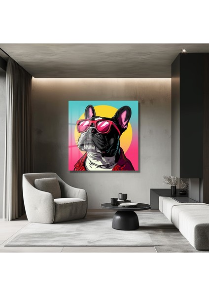 Renkli French Bulldog Cam Tablo fırsatları