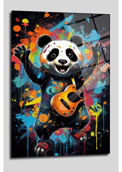 Renkli̇ Panda Di̇key Cam Tablo indirimleri