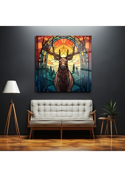 Geyik Kare Cam Tablo fırsatları