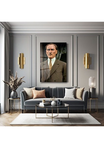 Atatürk Dekorati̇f Di̇key Cam Tablo fiyatları