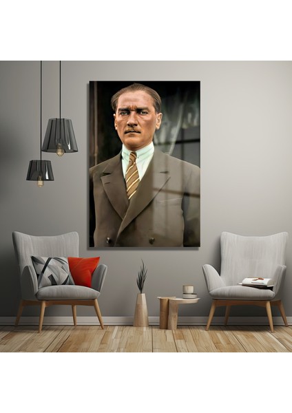 Atatürk Dekorati̇f Di̇key Cam Tablo fırsatları