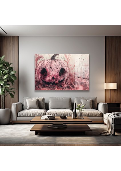 Pembe Balkabağı Cam Tablo