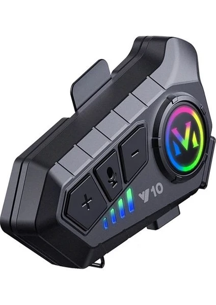 Y0010 Ipx6 Su Geçirmez Rgb Sesli Asistan Hd Ses 5.3 Bluetooth Wireless Interkom Kask Kulaklığı