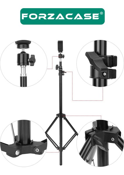 Xiaomi Redmi Mi Poco Telefonlar ile Uyumlu Bluetooth Kumandalı Alüminyum Tripod 2m FC576