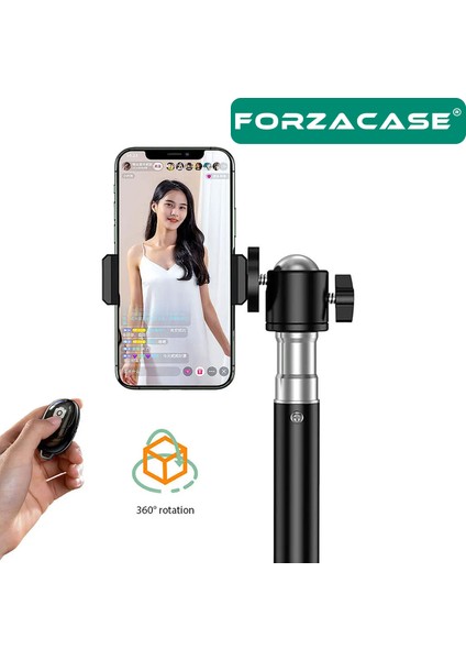 iPhone 11 12 13 14 15 Tüm Seriler ile Uyumlu Bluetooth Kumandalı Alüminyum Tripod 200 cm FC576