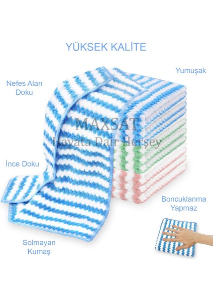 Mikrofiber Yumuşak Waffle Temizlik Bezi 30*30 cm Mutfak Bezi Leke ve Koku Yapmaz 9 Lu TYCMXT080624