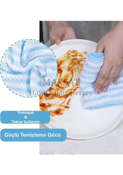 Mikrofiber Yumuşak Waffle Temizlik Bezi 30*30 cm Mutfak Bezi Leke ve Koku Yapmaz 6 Lı TYCMXT080624