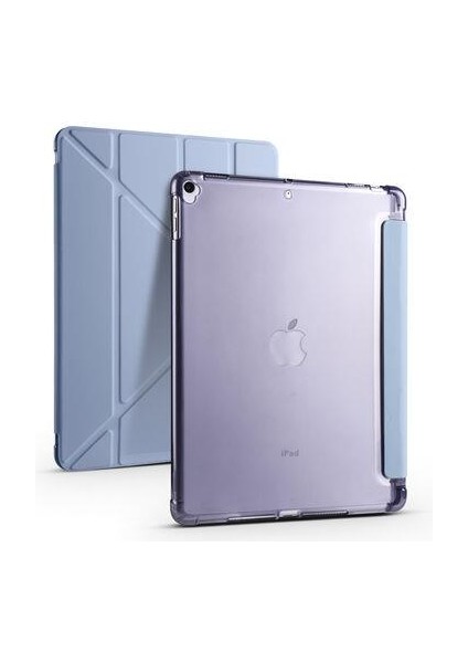 iPad 10.2 2021 (9.nesil) Kılıf Kalem Bölmeli Standlı Smart Cover