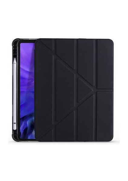 Apple iPad 10.2 (8.nesil) Kılıf Kalem Bölmeli Standlı Smart Cover