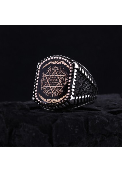 925 Ayar Gümüş Pençe Motifli Mührü Süleyman Erkek Yüzük fırsatları