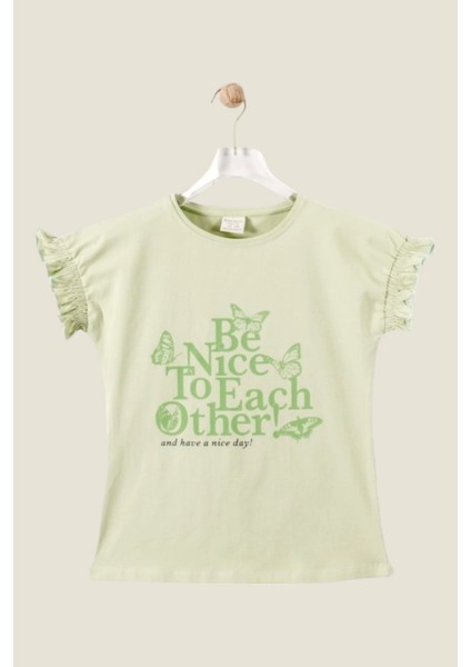 Baskılı Kız Çocuk T-Shirt ( 7-10 Yaş )