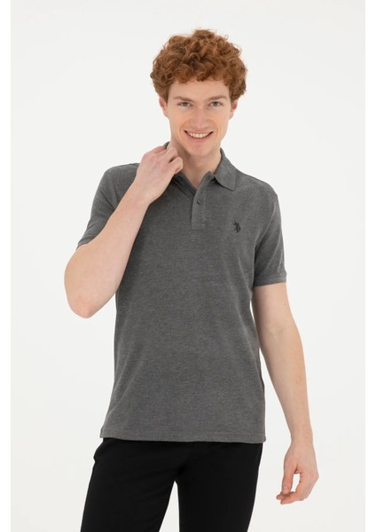 U.S. Polo Assn. Polo Yaka Kısa Kollu Antrasit-Melanj Erkek Pamuk T-Shirt 1792406 fiyatları