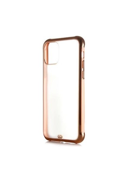 Apple iPhone 12 Kılıf Kamera Korumalı Kenarları Renkli Şeffaf Voit Silikon