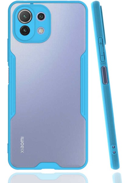 Xiaomi Mi 11 Lite Kılıf Kamera Korumalı Arkası Şeffaf Silikon